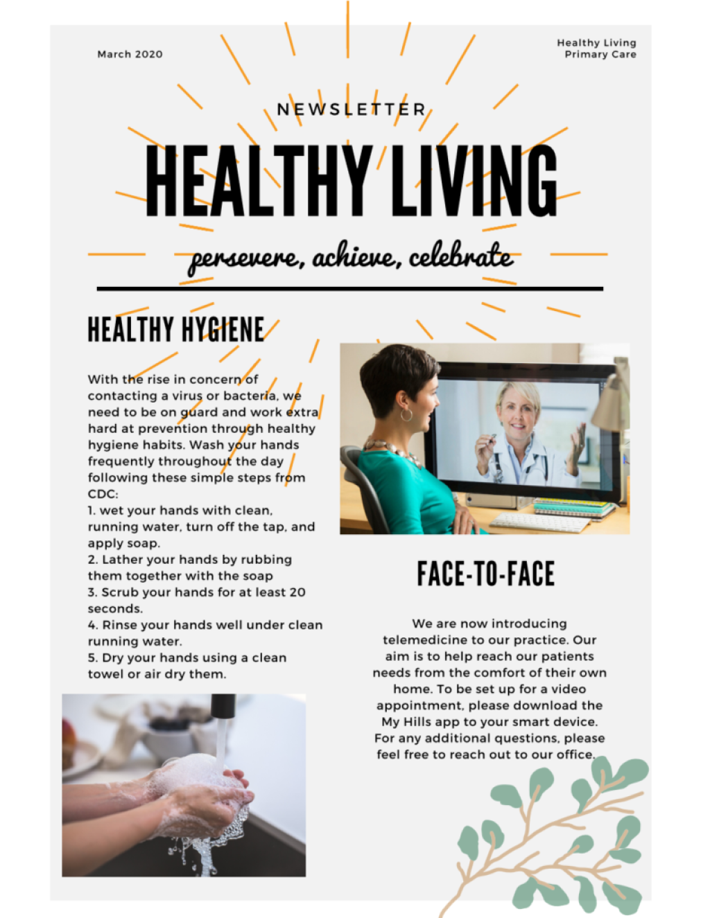 Picture of: Healthy Living Newsletter – Healthy Living Primary Care