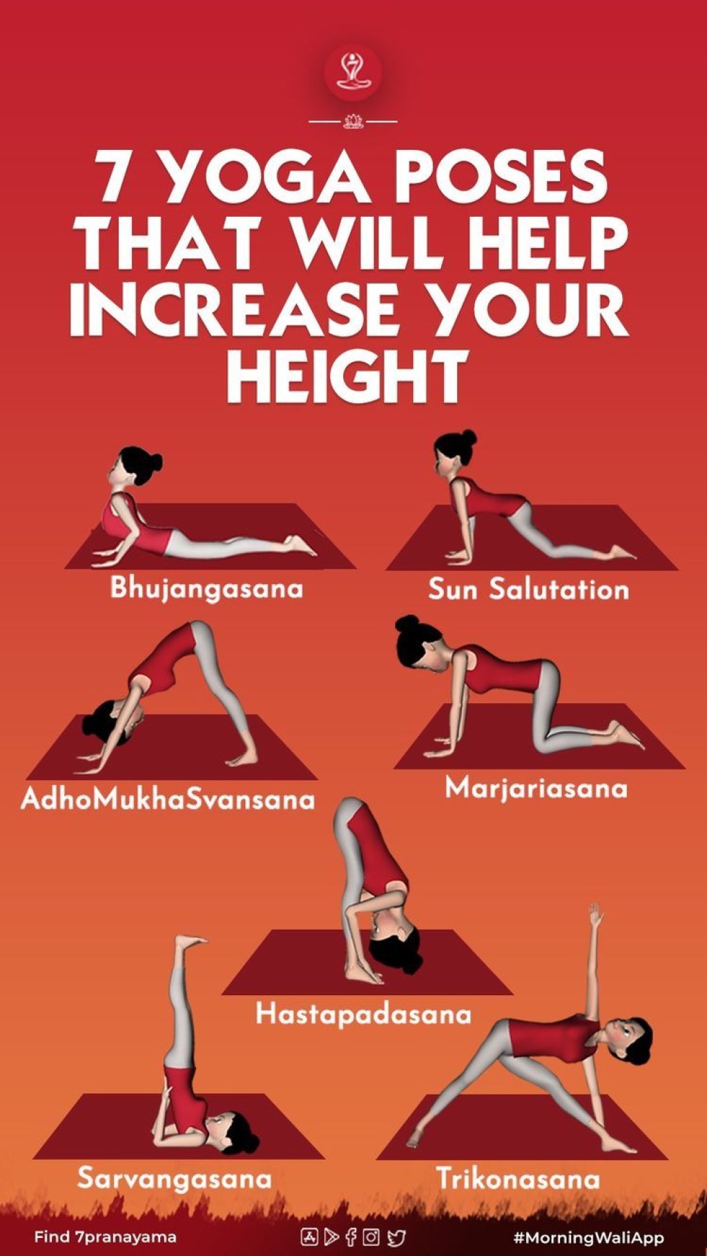 Picture of: yogasana for height   Yoga Poses that will help increase your
